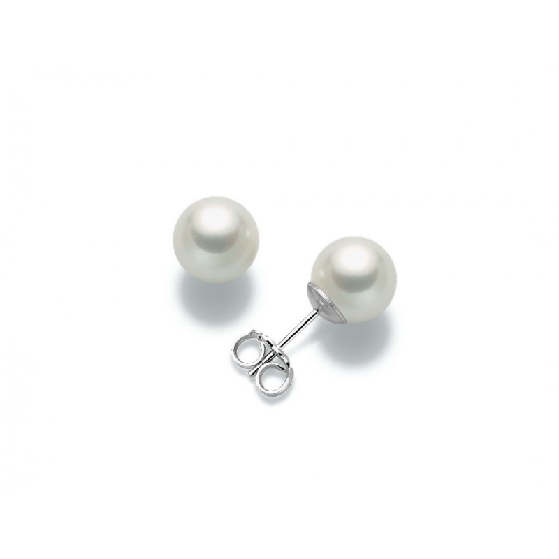 Orecchini Pendenti In Oro 18K Con Perle D'Acqua Dolce 8-9 Mm, Qualità AAA+, Gioiello Donna