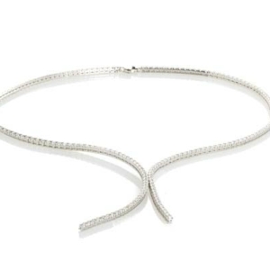 girocollo tennis top in argento D 2 mm g 25