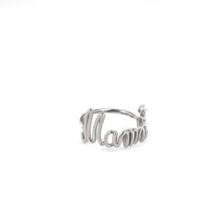 anello  Mamma in filo di argento 925‰ e zirconia