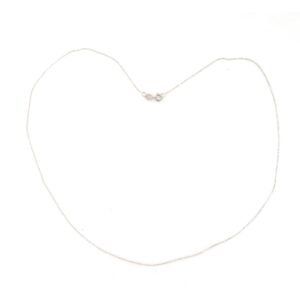 Catena forzatina light in oro bianco 18 kt – L 42 cm g 0,60