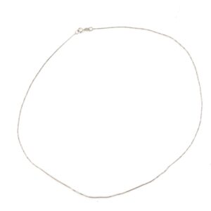 Catena veneziana diamantata light in oro bianco 18 kt – L 42 cm g 1,7
