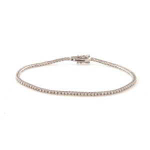 bracciale tennis  in oro 9k e diamanti lab grown da 1 punto per tot ct 1,10