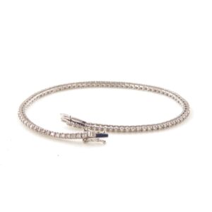 bracciale tennis  in oro 9k e diamanti lab grown da 1,5 punti per tot ct 1,35
