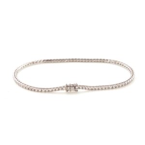 bracciale tennis  in oro 9k e diamanti lab grown da 2 punti per tot ct 2,25