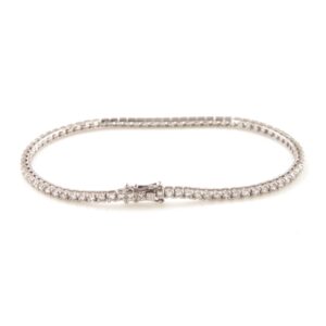 bracciale tennis  in oro 9k e diamanti lab grown da 4 punti per tot ct 3,50
