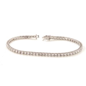 bracciale tennis  in oro 9k e diamanti lab grown da 8 punti per tot ct 5,20