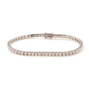 bracciale tennis  in oro 9k e diamanti lab grown da 10 punti per tot ct 6,30