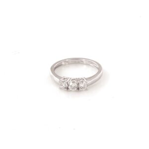 Anello trilogy in oro 9k e diamanti lab grown  tot ct 0,60