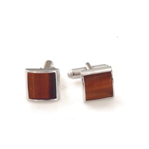 Gemelli da polso  in argento 925‰ con occhio di tigre